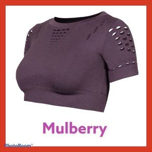 90 Degrees Crop Top Mulberry NWT